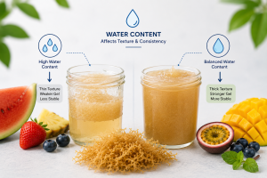 sea moss gel - Water content affects Texture and Consistency