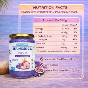 Alternative view of Tropical Seamoss Gel – Dragon Fruit & Butterfly Pea Flower