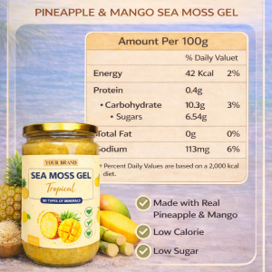 Alternative view of Seamoss Gel  – Pineapple Mango